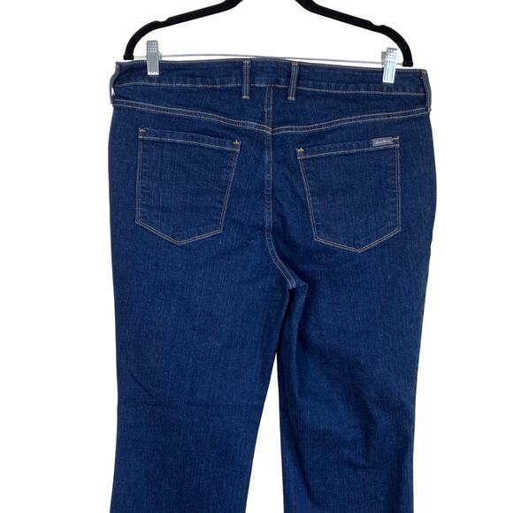 Eddie Bauer Sz 16 Tall Slightly Curvy Bootcut Jeans Dark Wash Stretchy Casual - Picture 6 of 16